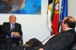 Manuel Alegre com Francisco Coelho, Presidente da Assembleia Legislativa da R. A . dos Açores
