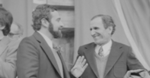 Manuel Alegre e Miguel Torga no 1 Comcio do PS em Coimbra em 1975